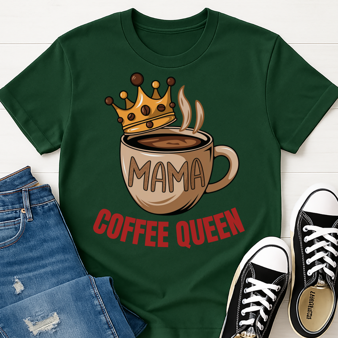 Mama Coffee Queen Christmas T-shirt