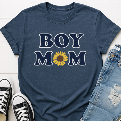 Boy Mom Sunflower T-shirt - Mom Life Tee