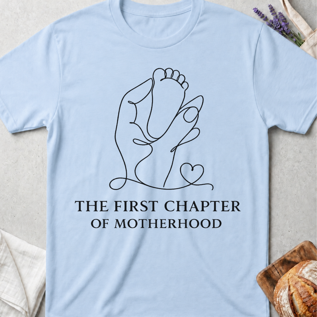 The First Chapter Shirt of Motherhood – Minimal New Mom Tee