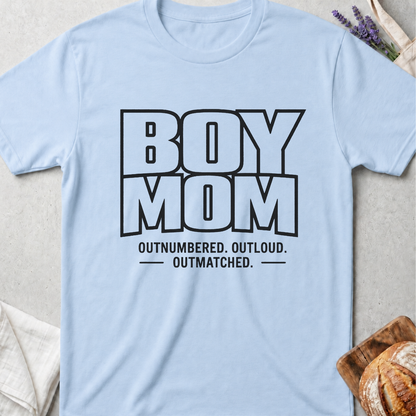 Boy Mom Shirt | Outnumbered Outloud Outmatched