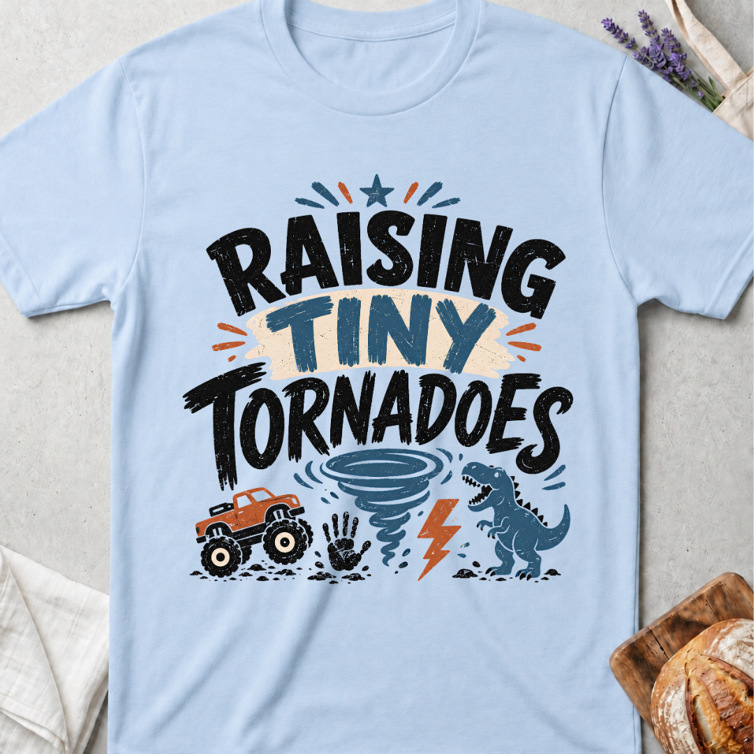 Raising Tiny Tornadoes Shirt - Funny Boy Mom Tee