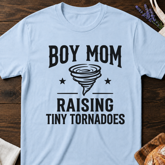 Boy Mom Tee | Raising Tiny Tornadoes Shirt