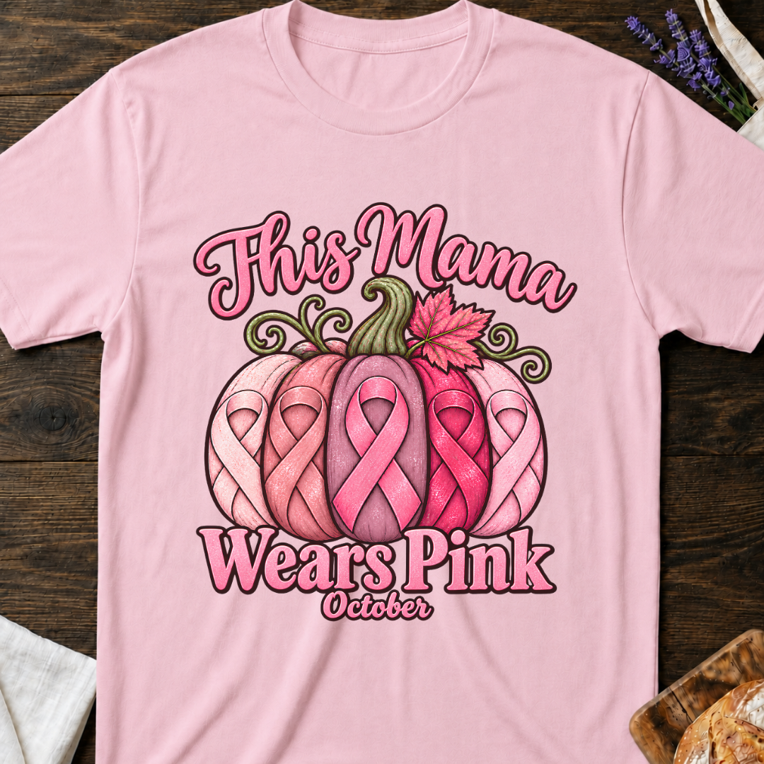 This Mama Wears Pink Pumpkin T-Shirt