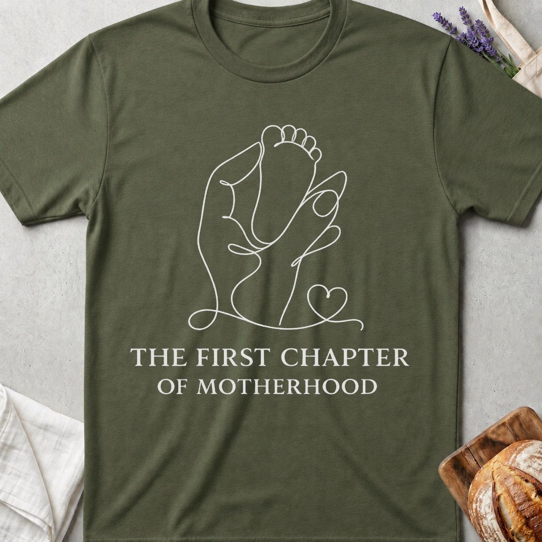 The First Chapter Shirt of Motherhood – Minimal New Mom Tee