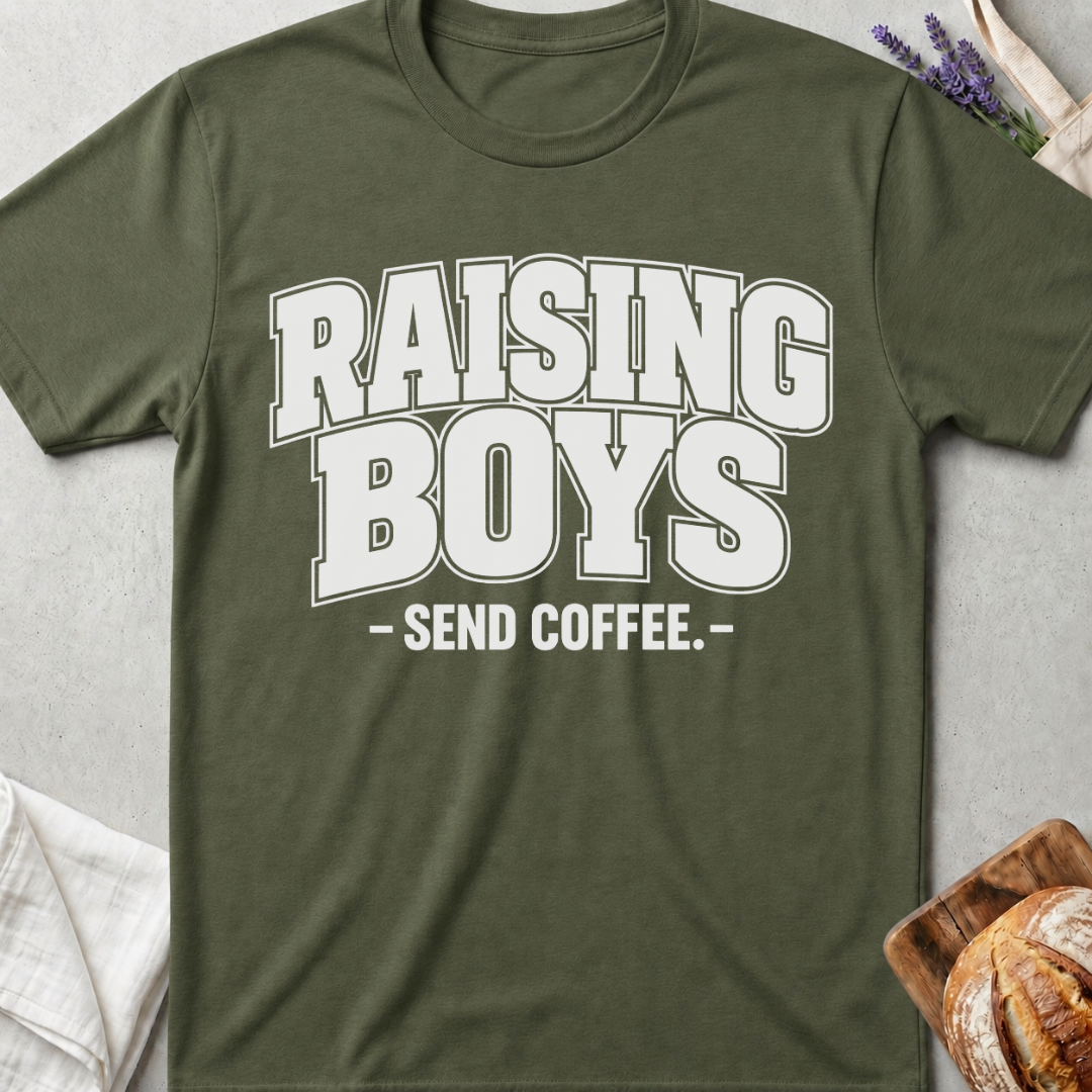 Raising Boys Send Coffee T-Shirt