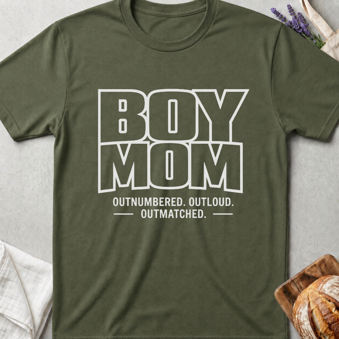 Boy Mom Shirt | Outnumbered Outloud Outmatched