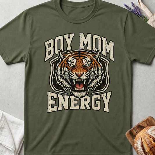 Boy Mom Energy T-Shirt | Fierce Tiger Mom Shirt
