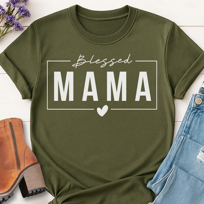 Blessed Mama T-shirt - Faith Inspired Mom Life Tee