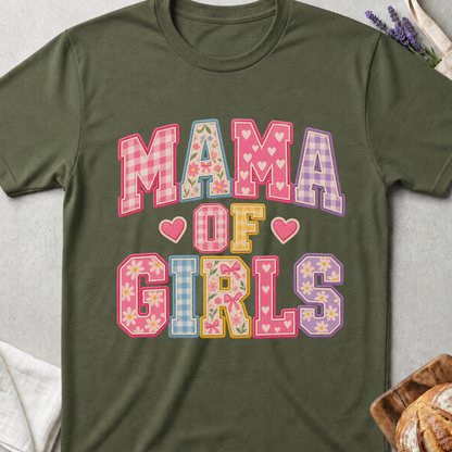 Mama of Girls T-Shirt — Cute Floral Retro Mom Tee
