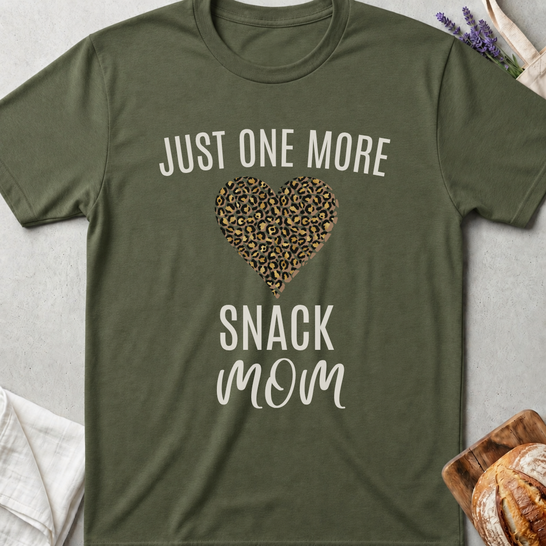 Just One More Quiet Moment Mama T-Shirt - Funny Leopard Mom Life Shirt