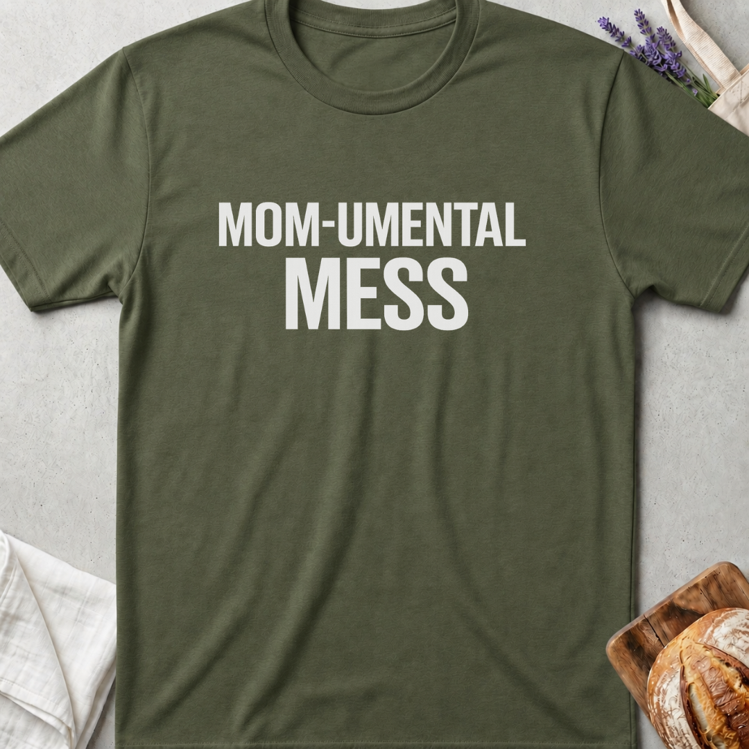 Mom-umental Mess Tee – Funny Relatable Mom T-Shirt