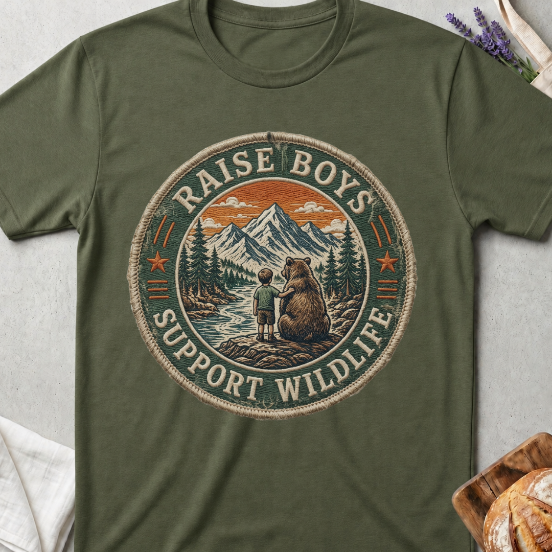 Wildlife Boy Mom T-Shirt