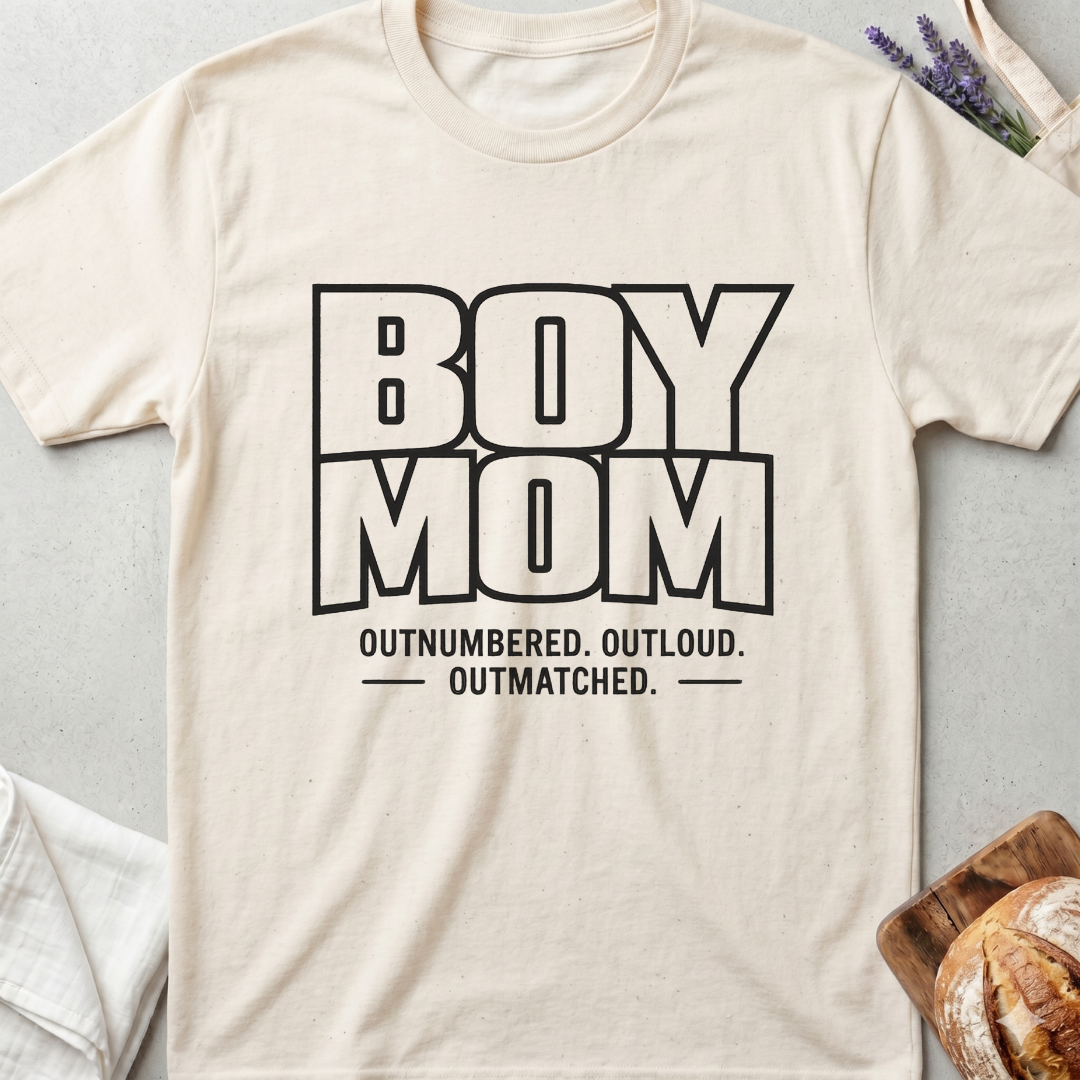 Boy Mom Shirt | Outnumbered Outloud Outmatched