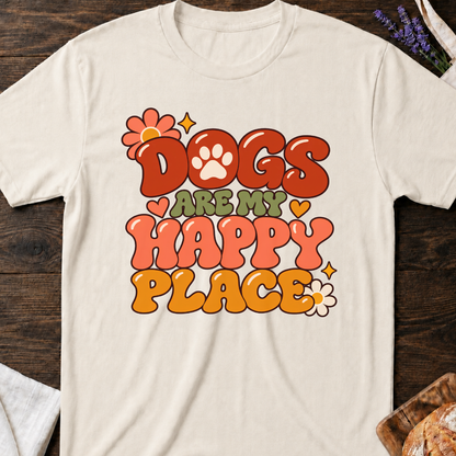 Dogs Are My Happy Place Retro T-Shirt