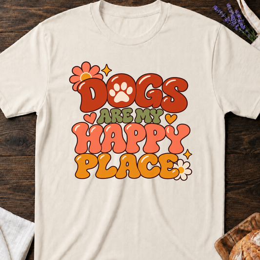 Dogs Are My Happy Place Retro T-Shirt