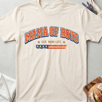 Mama of Boys Patriotic T-shirt