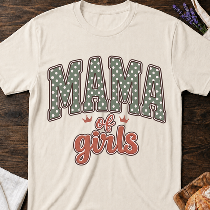 Mama of Girls T-Shirt - Playful Polka Dot Mom Tee