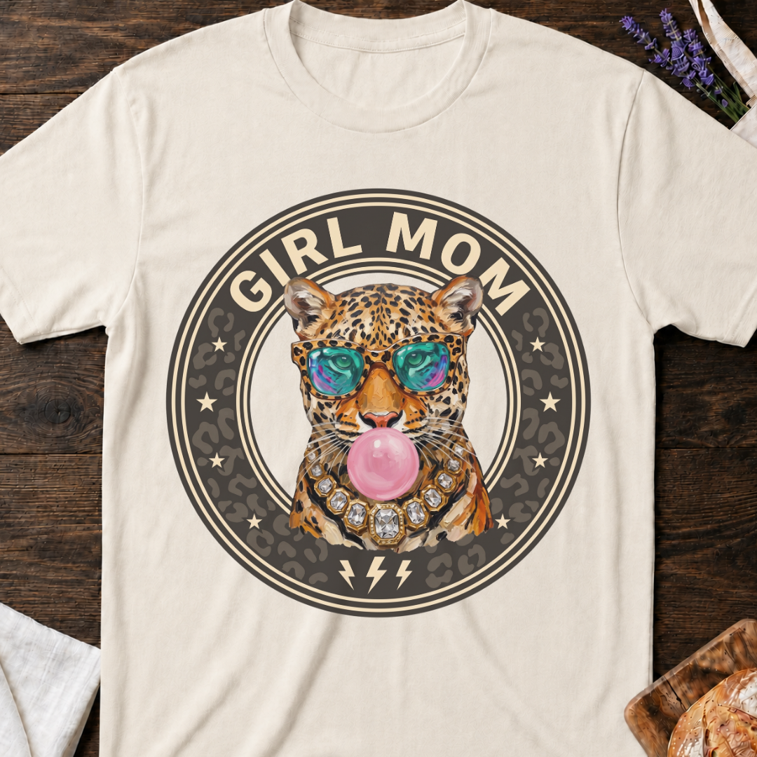 Girl Mom Leopard Shirt - Trendy Graphic Tee