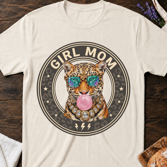 Girl Mom Leopard Shirt - Trendy Graphic Tee