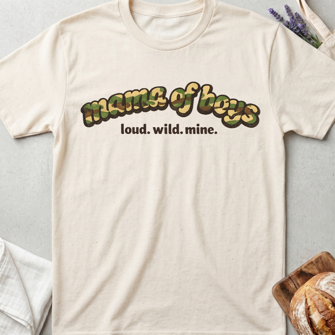 Mama of Boys Camo T-shirt