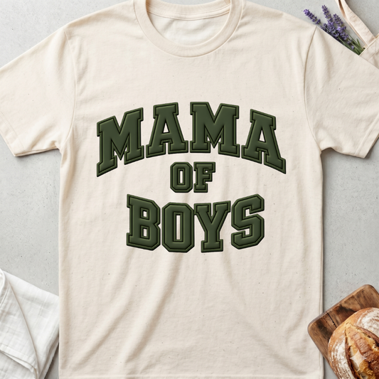 Mama of Boys T-Shirt | Boy Mom Varsity Shirt