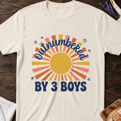 Outnumbered by 3 Boys Mom T-Shirt