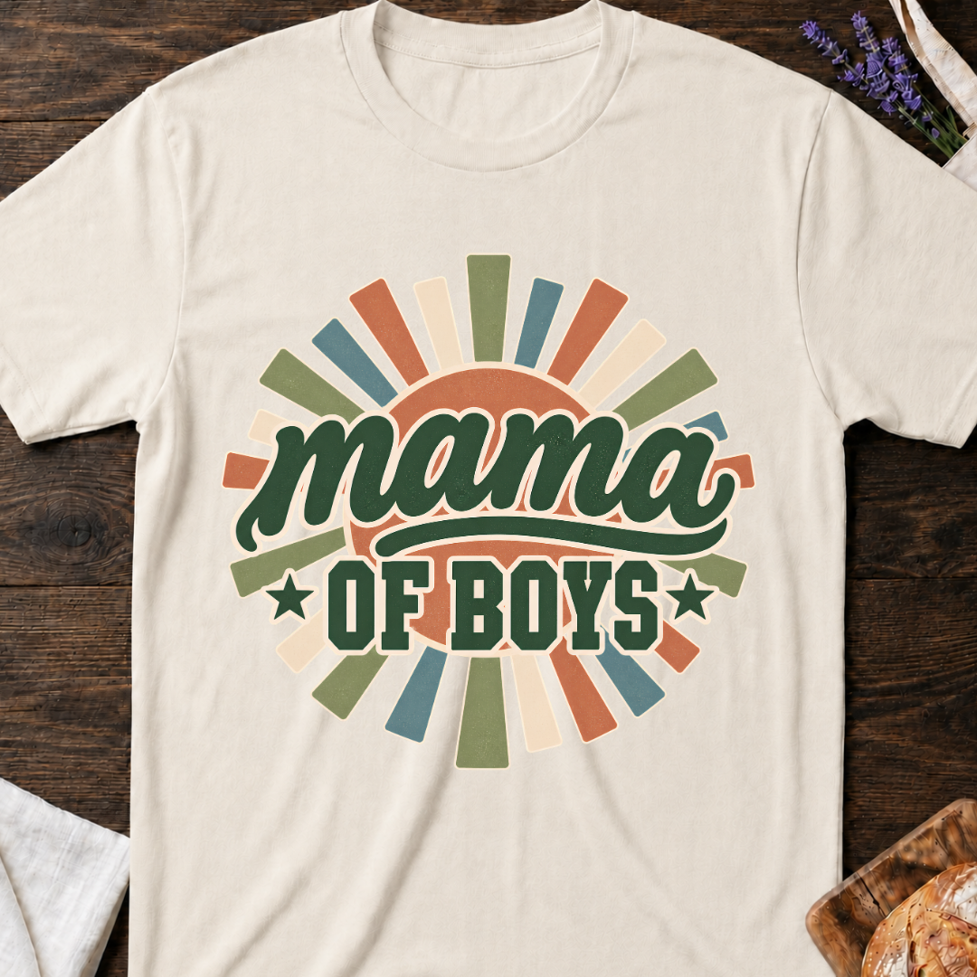 Mama of Boys Retro T-Shirt