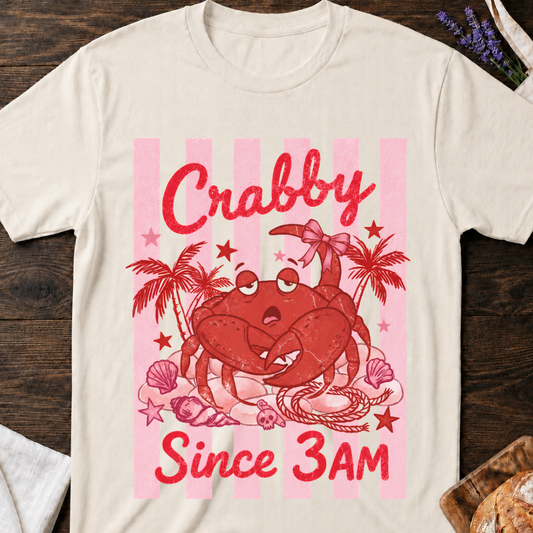 Crabby Since 3AM Shirt – Funny Sleep Deprived Mom Tee