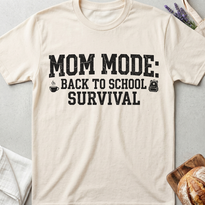 Mom Mode Survival Back to School T-Shirt | Funny School Mom Shirt