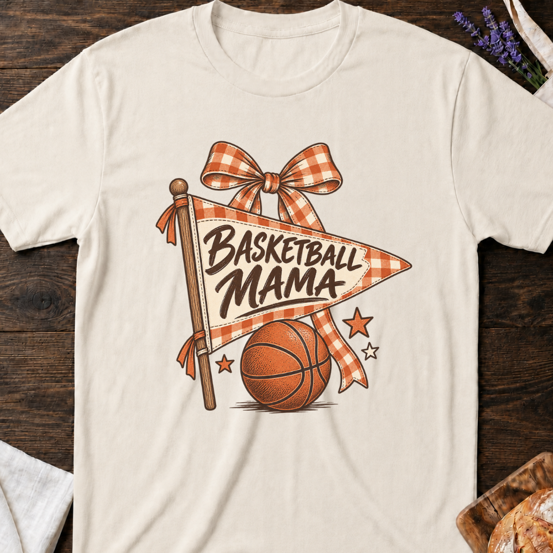 Basketball Mama Plaid T-Shirt