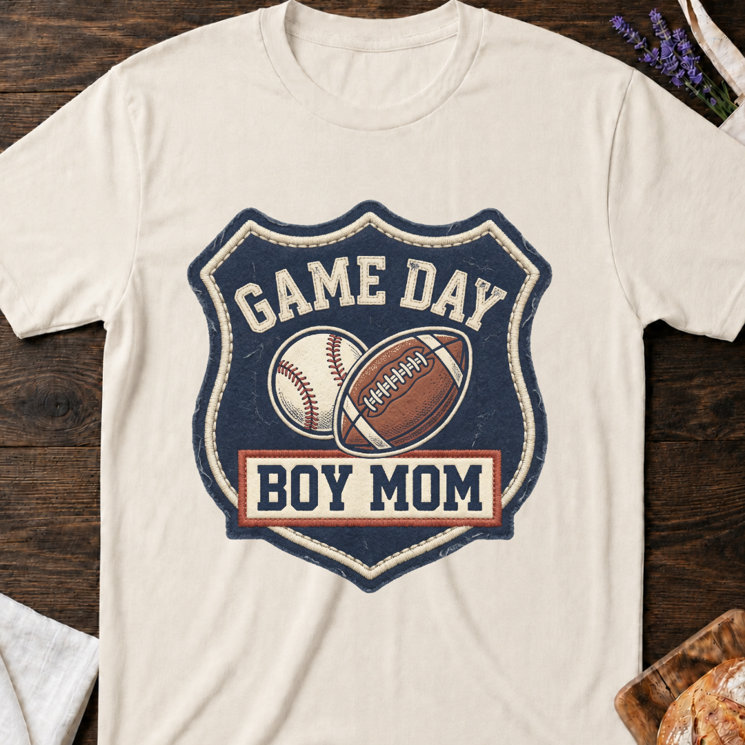 Game Day Boy Mom T-shirt | Sports Mom Graphic Tee