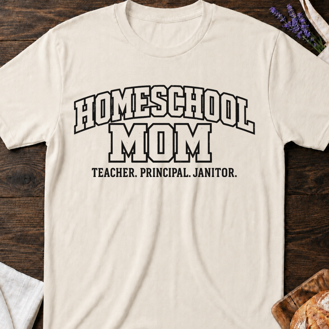 Homeschool Mom T-Shirt | Teacher Principal Janitor Shirt