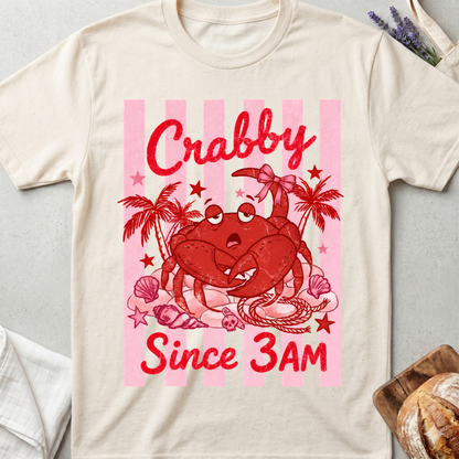 Crabby Since 3AM Shirt – Funny Sleep Deprived Mom Tee