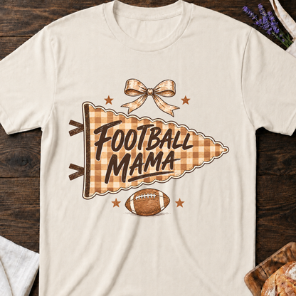 Football Mama Plaid Game Day T-Shirt