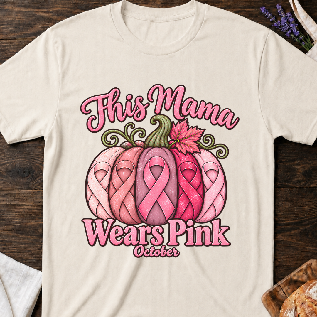 This Mama Wears Pink Pumpkin T-Shirt