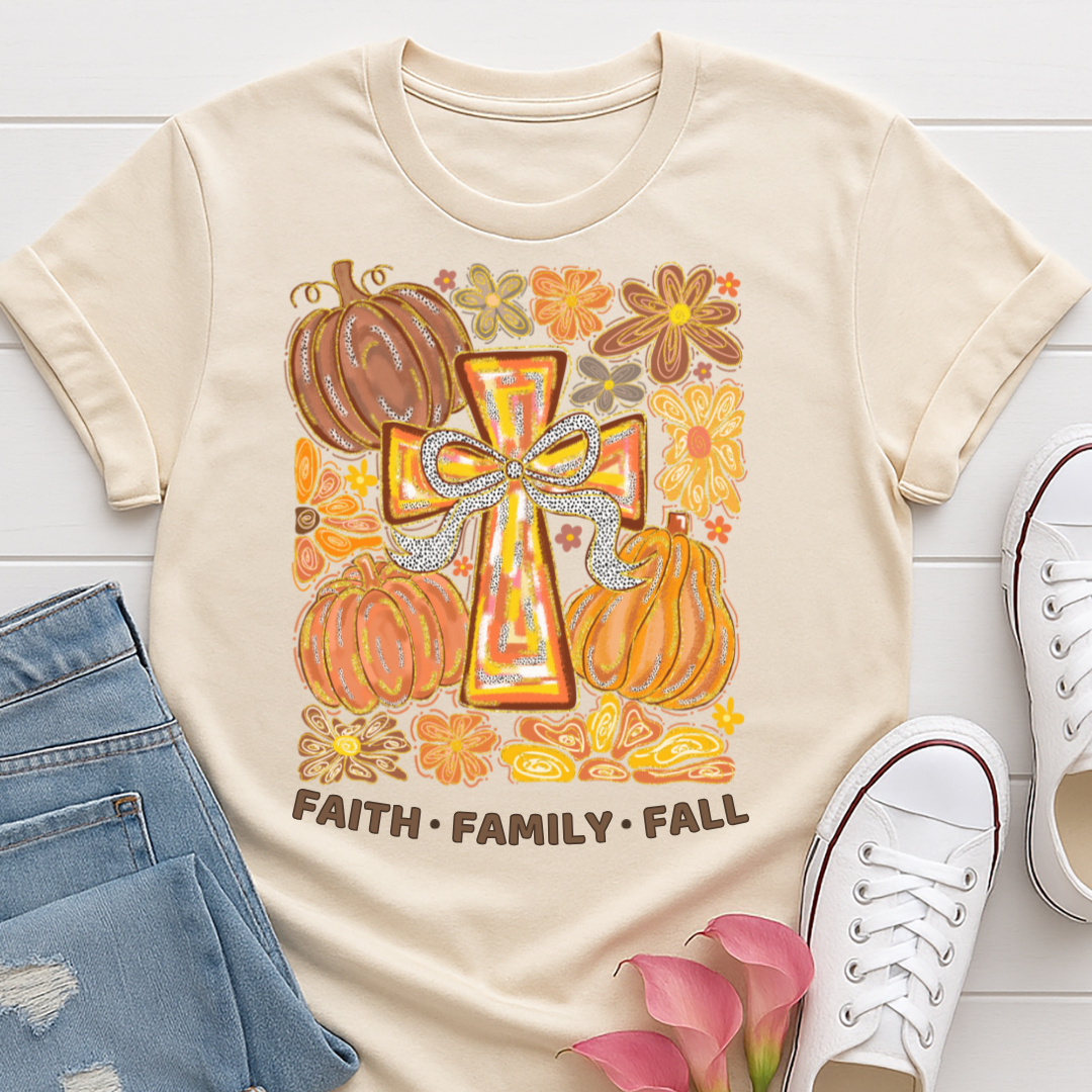 Faith Family Fall Floral T-shirt