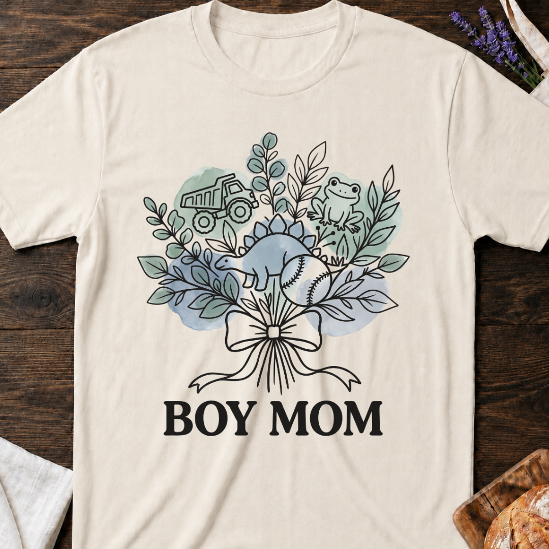 Boy Mom Wildflowers T-Shirt