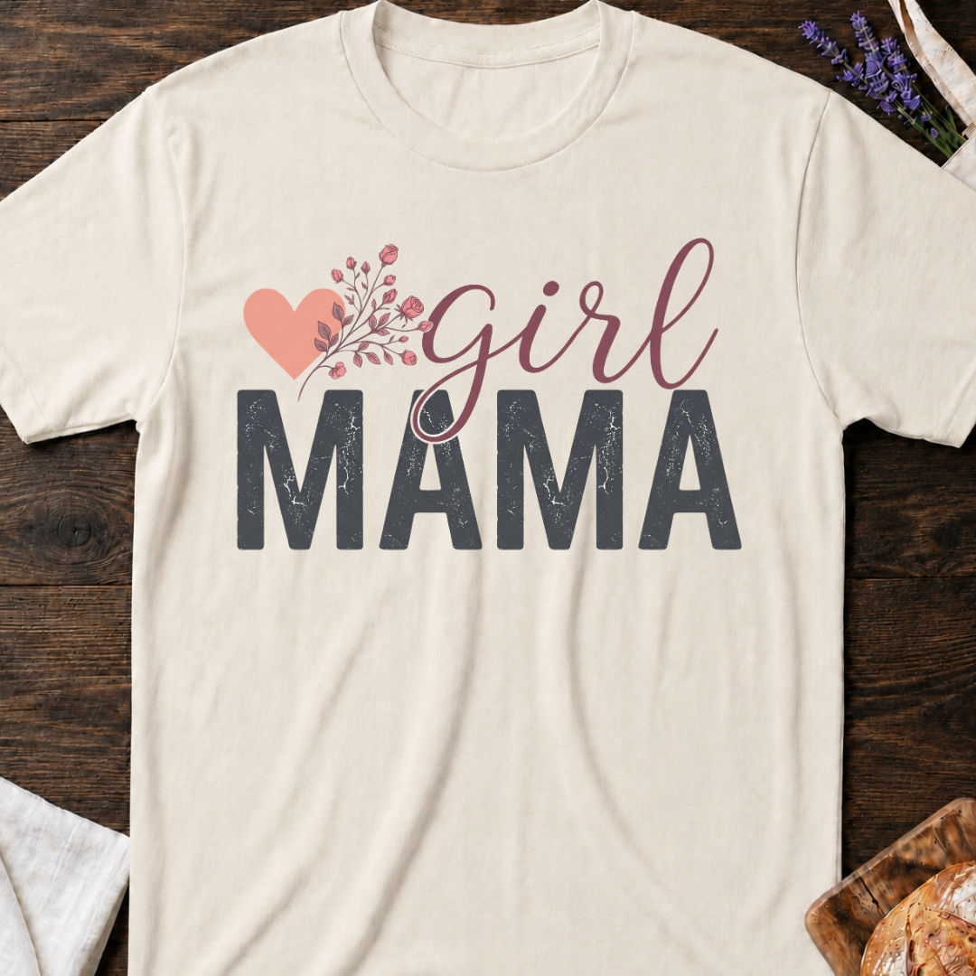 Floral Girl Mama T-shirt