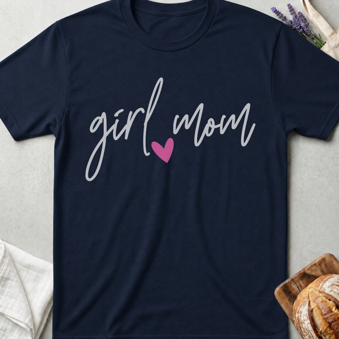 Girl Mom Script T-Shirt - Girl Mama Shirt - Mom Life Tee