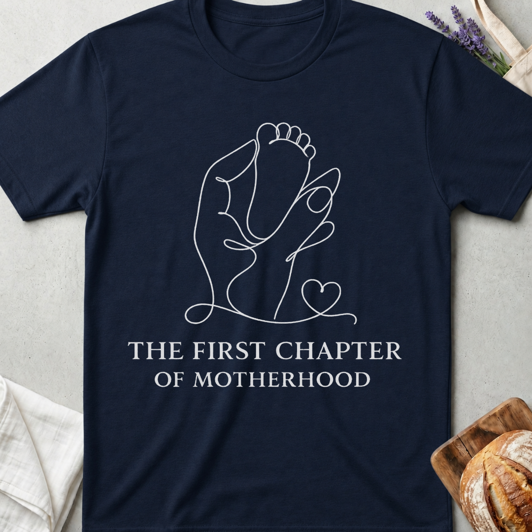 The First Chapter Shirt of Motherhood – Minimal New Mom Tee