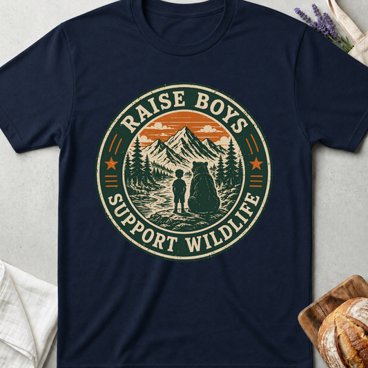 Raise Boys Support Wildlife Shirt | Boy Mom Nature Tee
