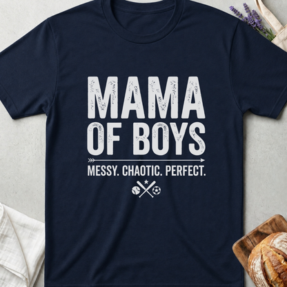 Mama of Boys Messy Shirt | Messy Chaotic Perfect Motherhood Tee