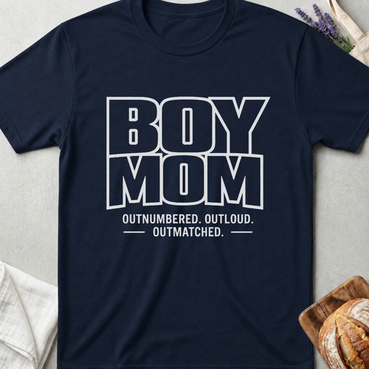Boy Mom Shirt | Outnumbered Outloud Outmatched