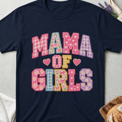 Mama of Girls T-Shirt — Cute Floral Retro Mom Tee