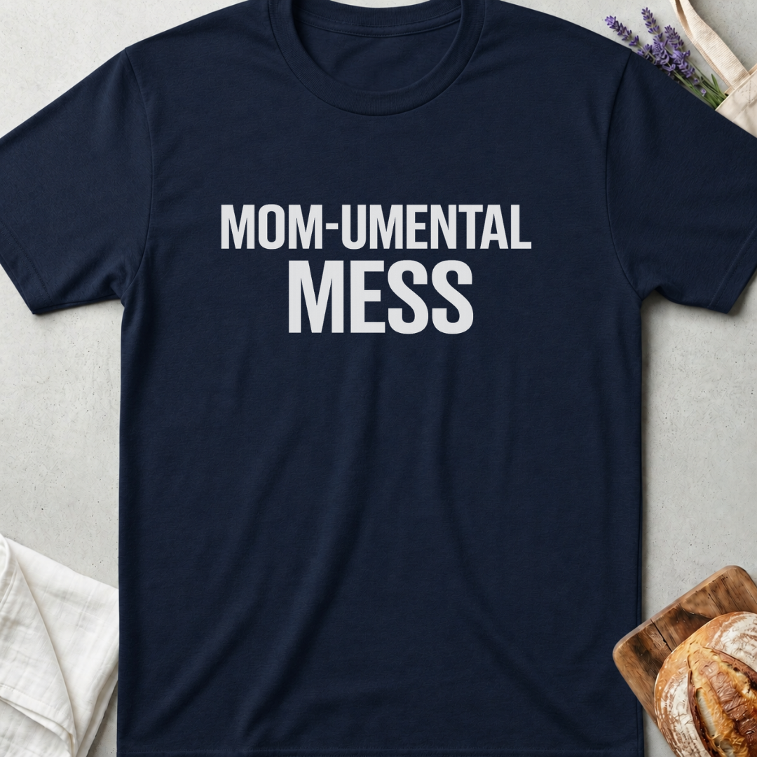 Mom-umental Mess Tee – Funny Relatable Mom T-Shirt