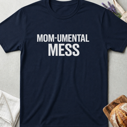 Mom-umental Mess Tee – Funny Relatable Mom T-Shirt