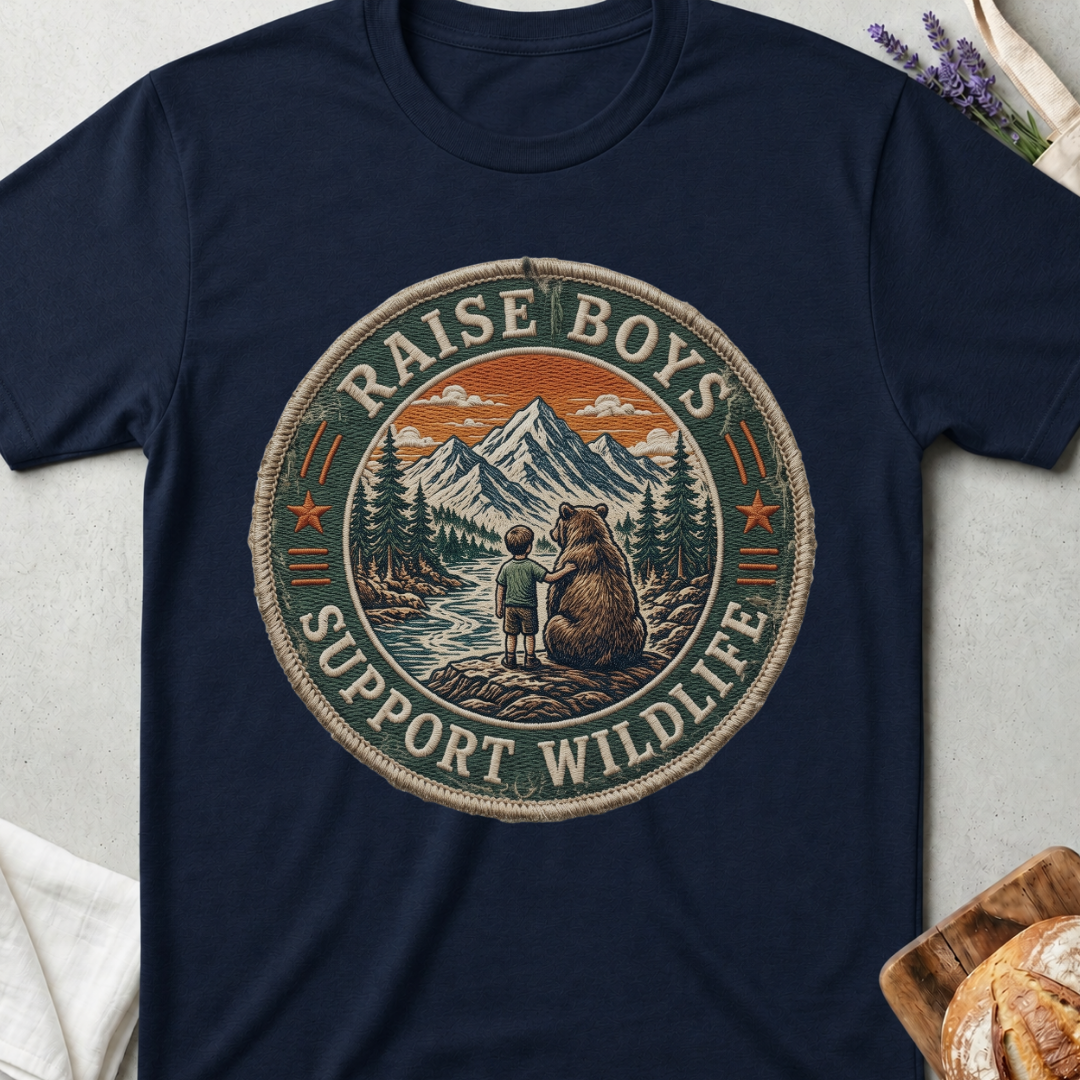 Wildlife Boy Mom T-Shirt