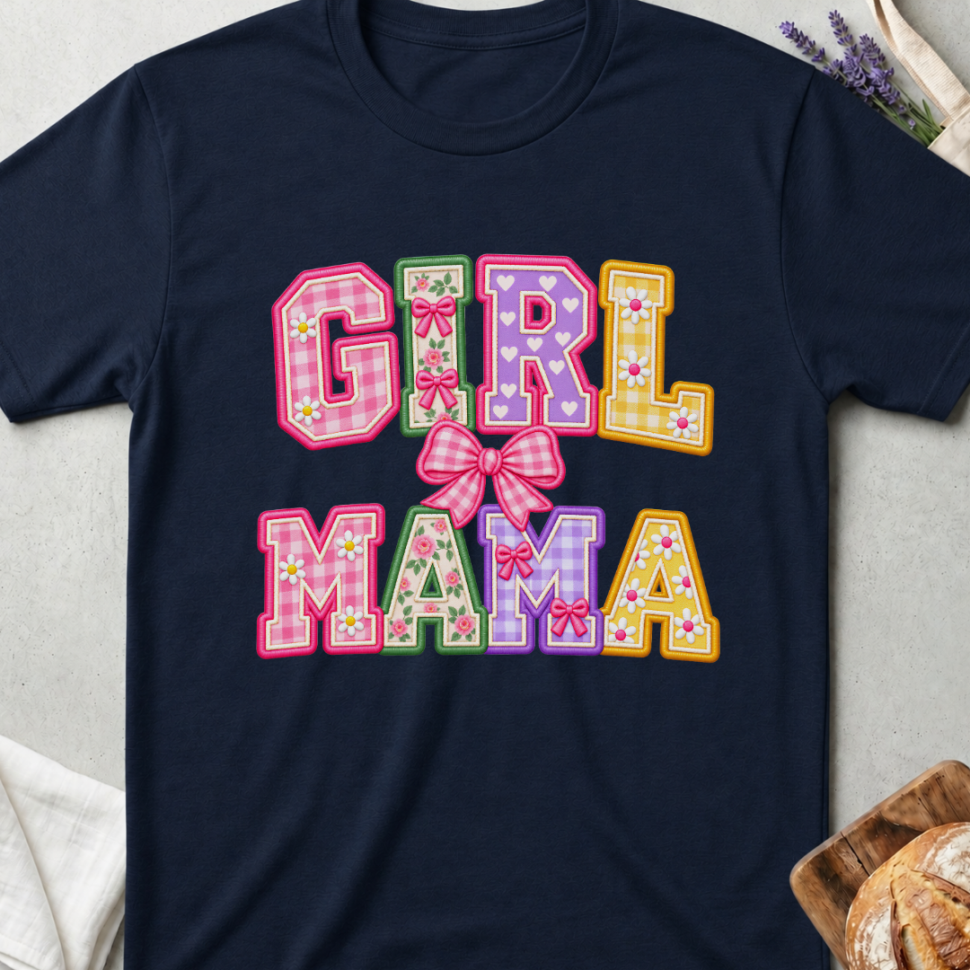 Mama of Girls T-Shirt — Cute Floral Retro Mom Shirt
