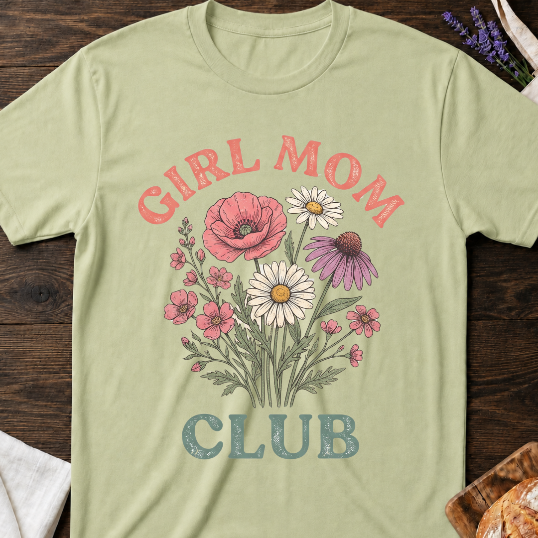 Girl Mom Club T-Shirt - Wildflower Graphic Tee