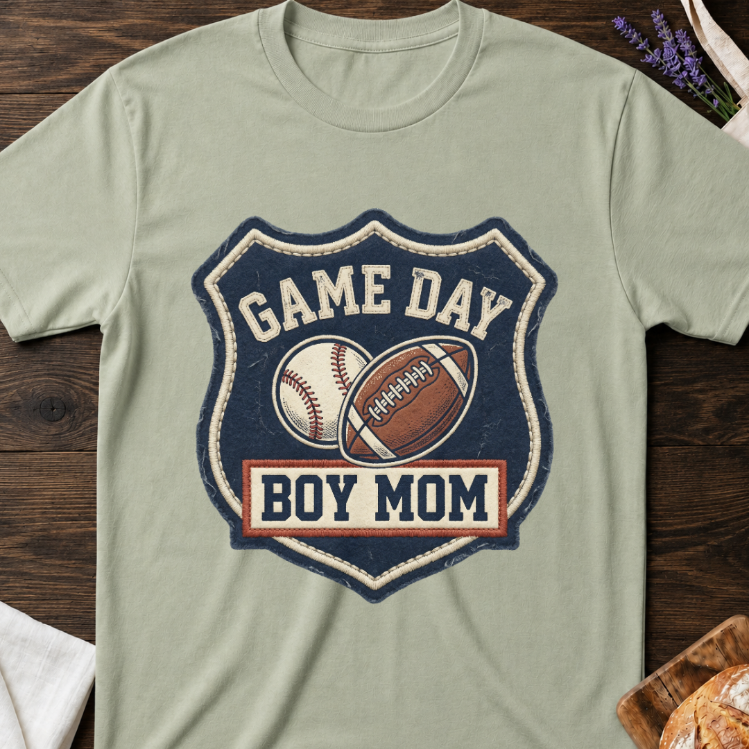 Game Day Boy Mom T-shirt | Sports Mom Graphic Tee